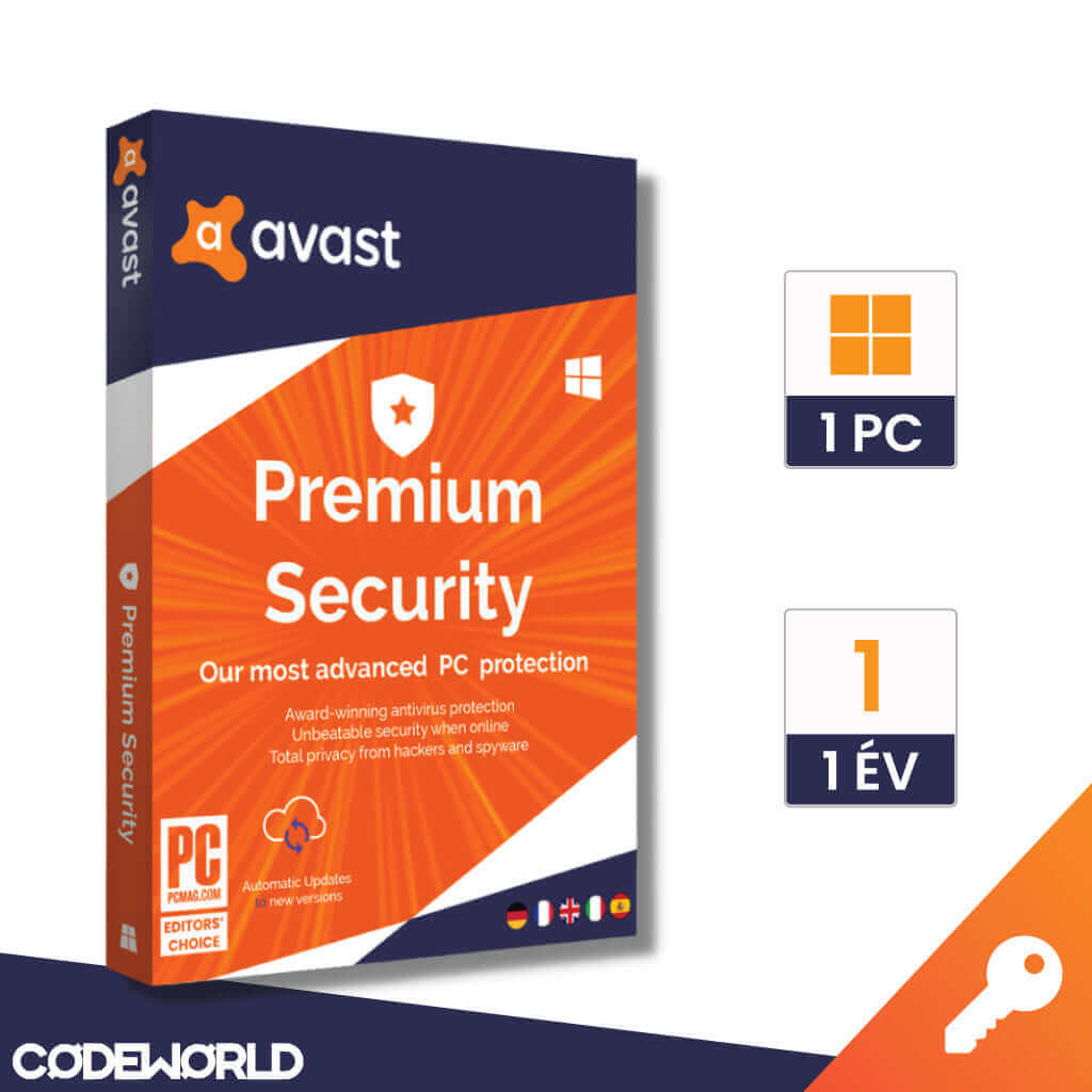 Avast Premium Security - 1 év 1 eszköz (Windows) - Globális