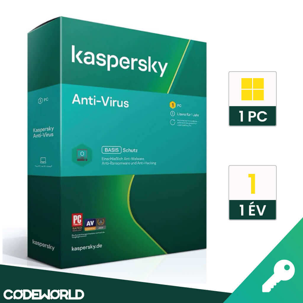 Kaspersky Antivírus 2022 - 1 év 1 eszköz (EU)